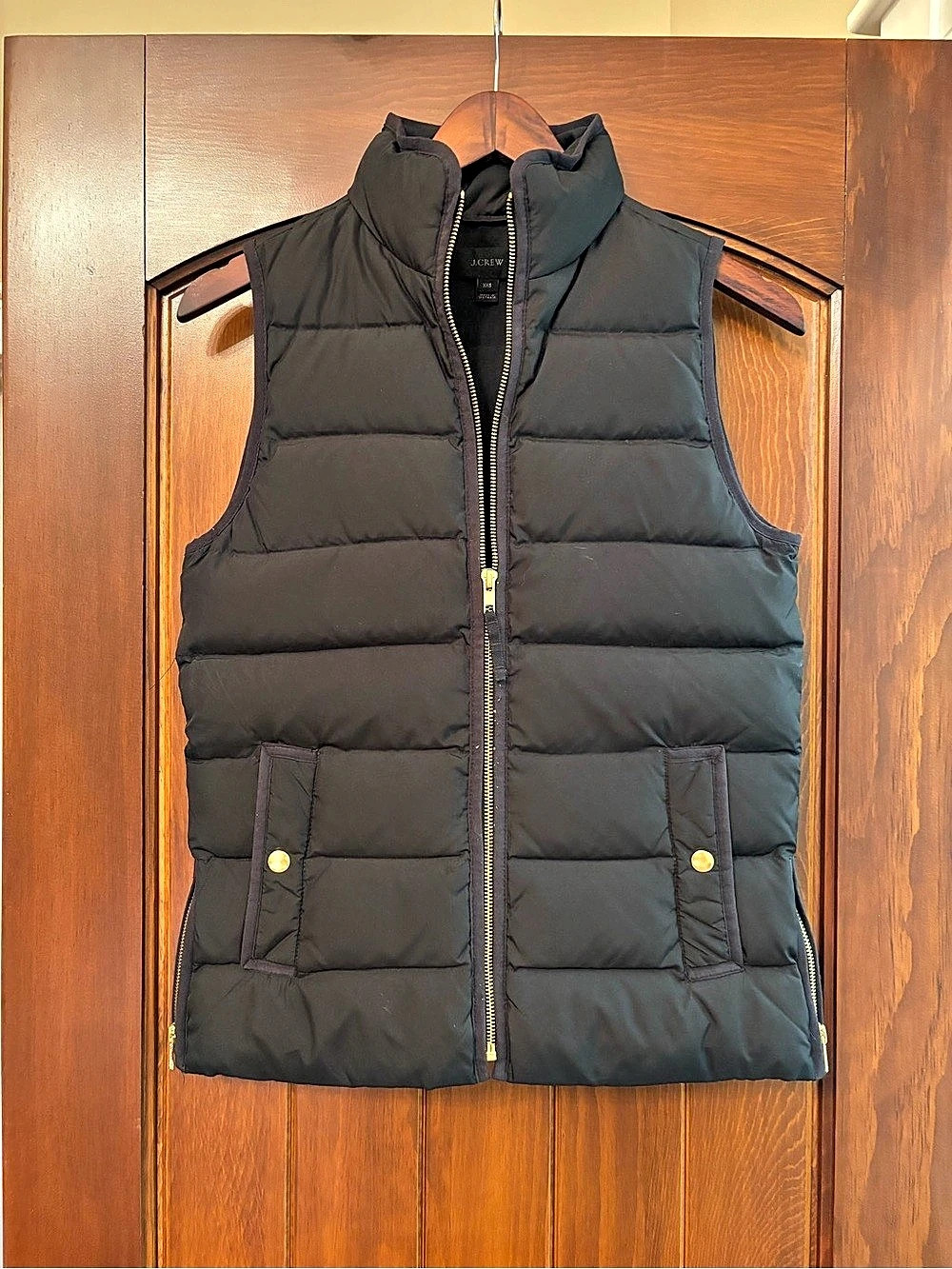 J.Crew Quilted Vest Black XXS
